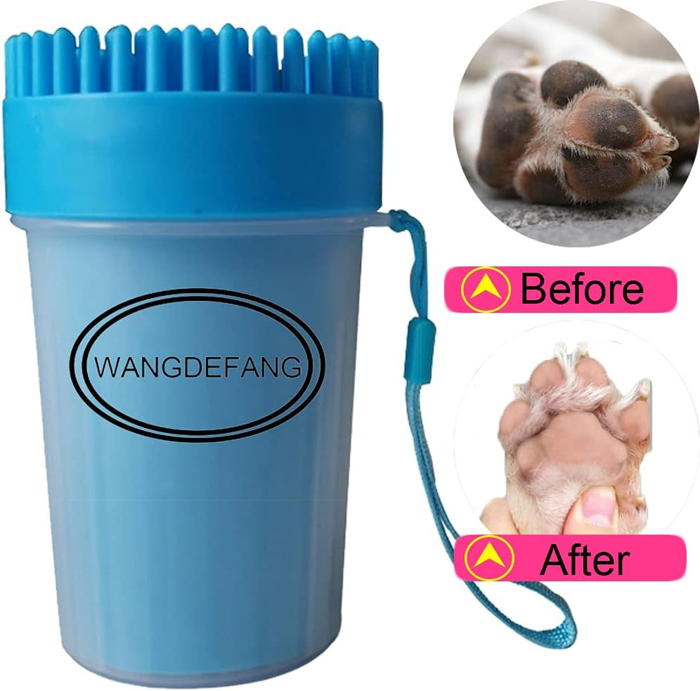 Dog Paw Cleaner Large Breed XL, Dog Cat Paw Washer, Quickly and Effectively Clean Muddy Pet Paws (Large, Blue)