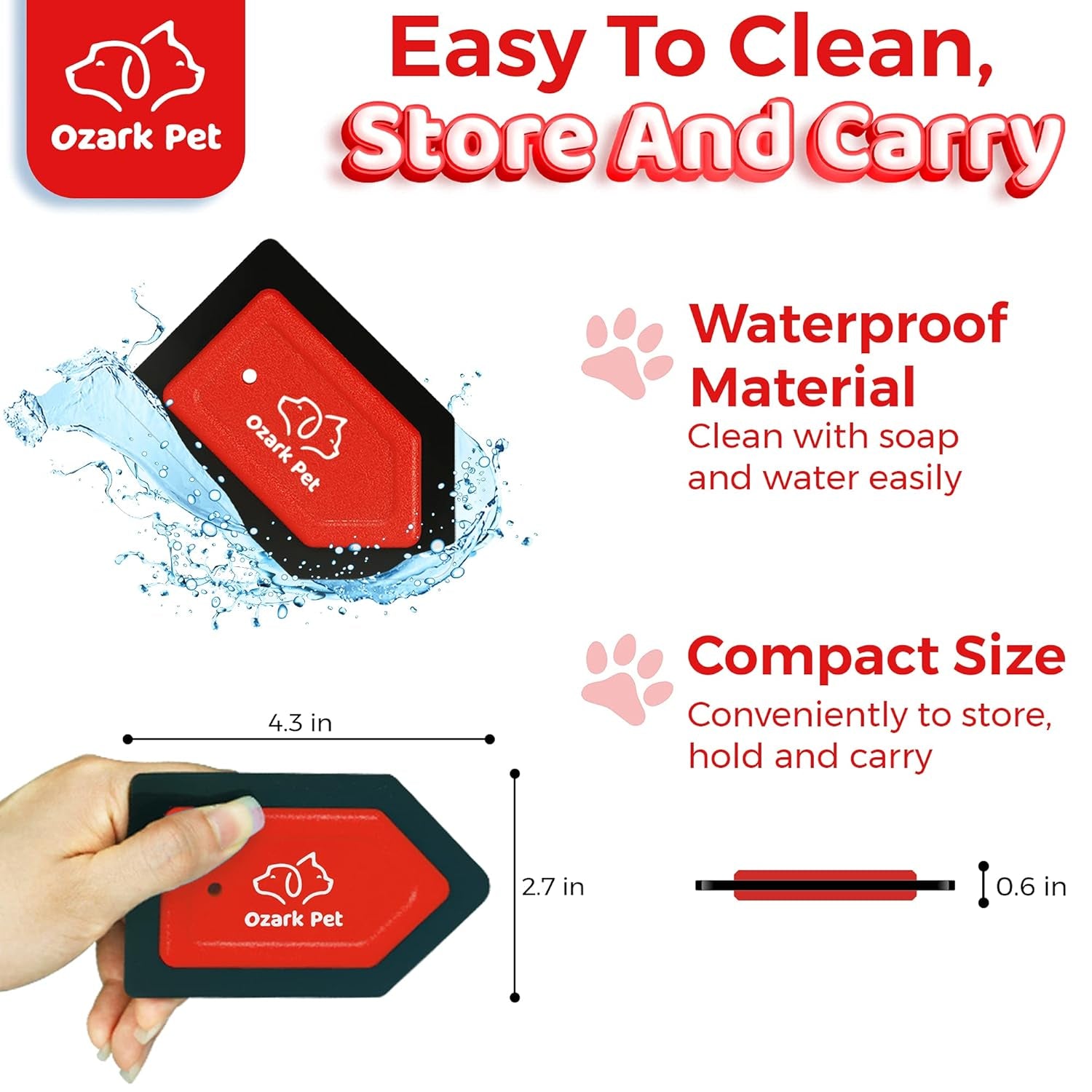 Pet Hair Remover, Dog Hair Remover - with Edge Sweeping, Avoid Scratching, Pet Hair Remover for Couch, Car, and Comforter, an Essential Pet Hair Removal Tool for Your Clean House