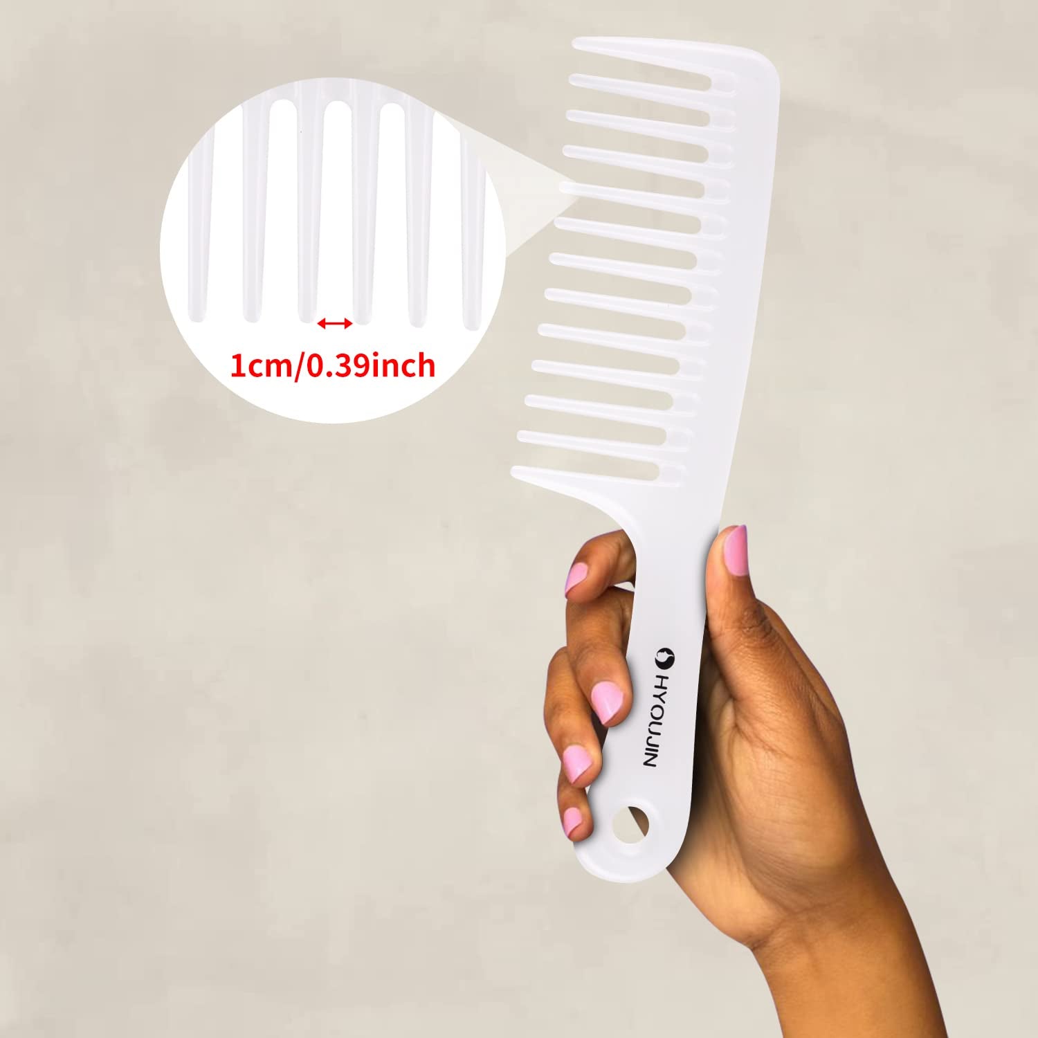 Wide Tooth Comb Detangling Hair Brush Paddle Hair Comb Care Handgrip Comb-Best Styling Comb for Long Wet or Curly Reduce Hair Loss and Dandruff & Headache-Minimal Breakages