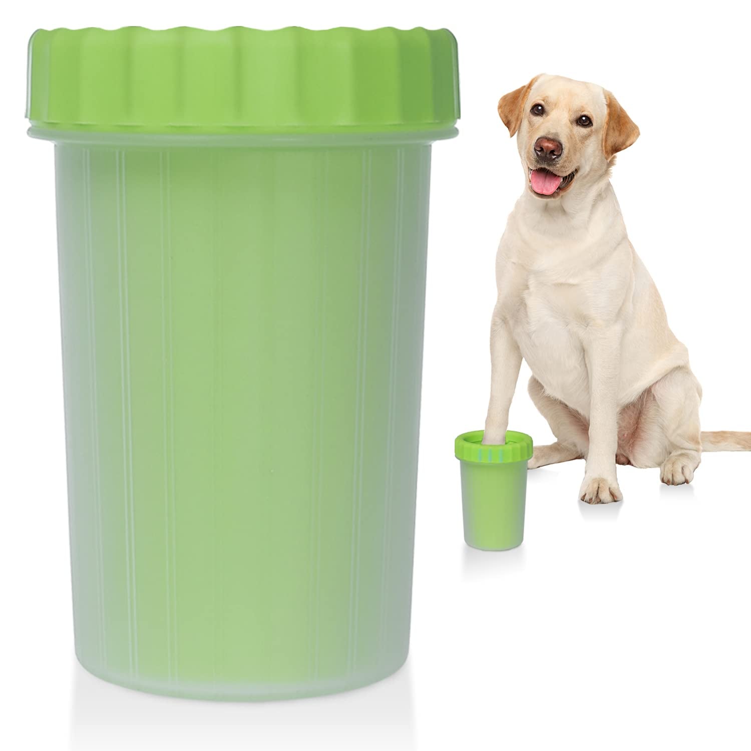 Dog Paw Washing Cup - 2 in 1 Green Foot Cleaner for Muddy Paws, Summer Pet Accessory and Equipment
