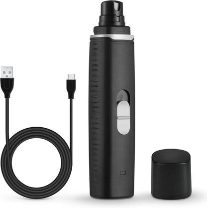 Dog Nail Grinder Upgraded - Professional 2-Speed Electric Rechargeable Pet Nail Trimmer Painless Paws Grooming & Smoothing for Small Medium Large Dogs & Cats