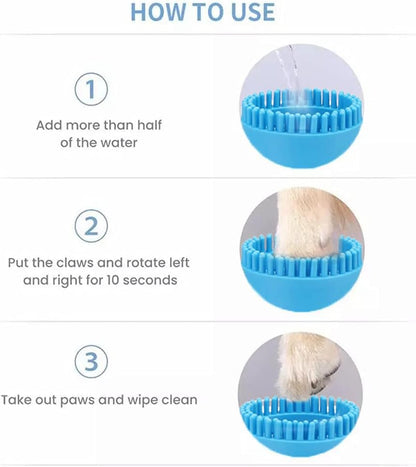 Dog Paw Cleaner Large Breed XL, Dog Cat Paw Washer, Quickly and Effectively Clean Muddy Pet Paws (Large, Blue)