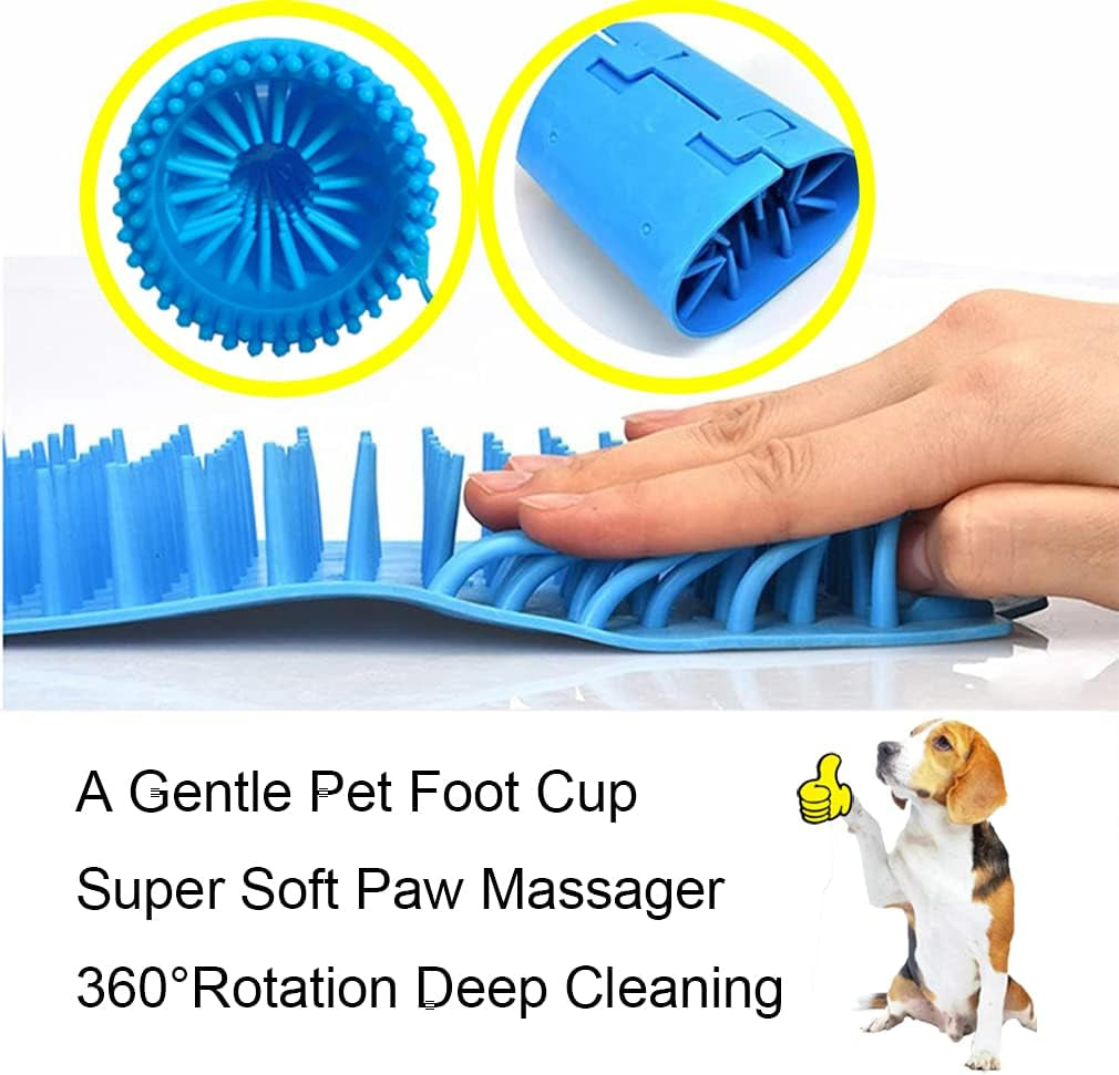 Dog Paw Cleaner Large Breed XL, Dog Cat Paw Washer, Quickly and Effectively Clean Muddy Pet Paws (Large, Blue)