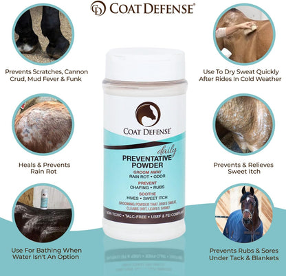 Daily Grooming Powder for Horses | Dry Shampoo with Natural Ingredients | 64 Oz Formula for Fresh, Healthy-Looking Coat