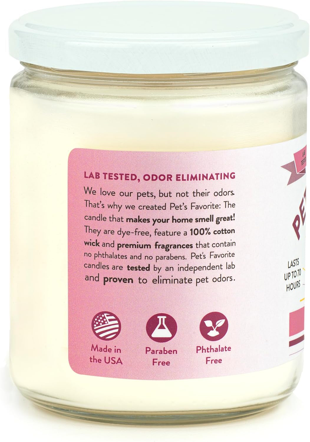 Pet Odor Candle, Clean Burning, Long Lasting Scented Candles with a Cotton Wick. (Very Berry, Pack of 1)