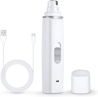 Dog Nail Grinder Upgraded - Professional 2-Speed Electric Rechargeable Pet Nail Trimmer Painless Paws Grooming & Smoothing for Small Medium Large Dogs & Cats