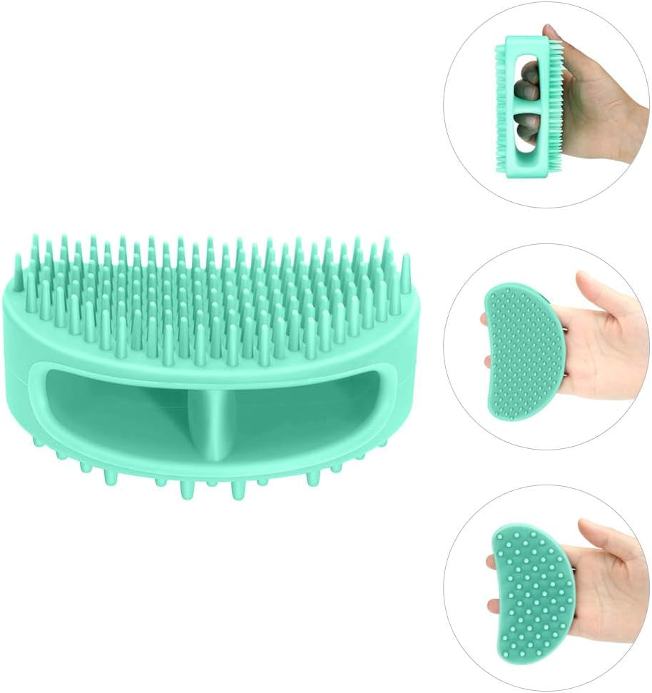 Dog Brush & Cat Brush, Soft Silicone Dog & Cat Grooming Brush, Pet Bath & Massage Brush for Cats and Dogs with Short or Long Hair, Cat Slicker Shedding Hair Brush Teal