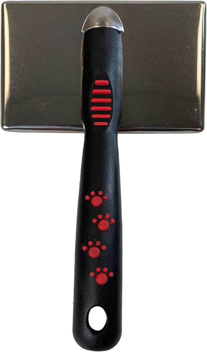 Paw Brothers Soft Flat Slicker Brush with Coated Pin Tips, Large/X-Large for Professional Groomers
