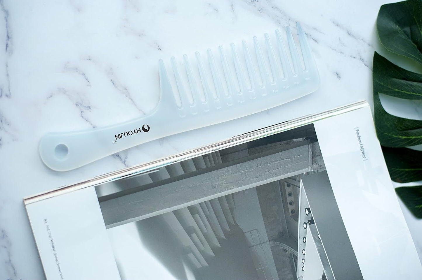 Wide Tooth Comb Detangling Hair Brush Paddle Hair Comb Care Handgrip Comb-Best Styling Comb for Long Wet or Curly Reduce Hair Loss and Dandruff & Headache-Minimal Breakages